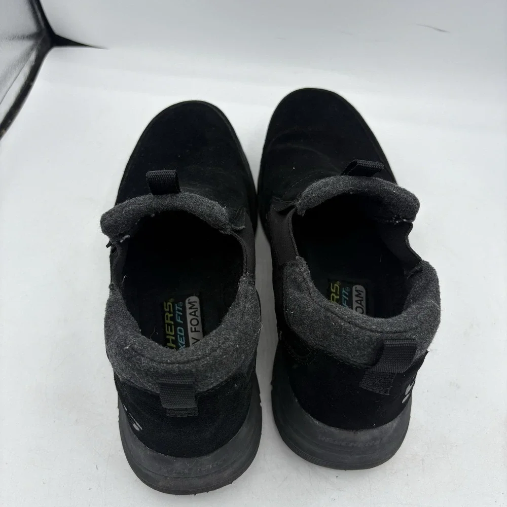 Skechers Shoes Mens Size 9.5 Oak Canyon Bombarder Black Comfort Suede Leather